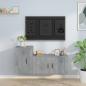 Preview: ARDEBO.de - 2-tlg. TV-Schrank-Set Betongrau Holzwerkstoff