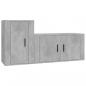 Preview: 2-tlg. TV-Schrank-Set Betongrau Holzwerkstoff