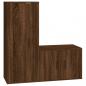 Preview: 2-tlg. TV-Schrank-Set Braun Eichen-Optik Holzwerkstoff