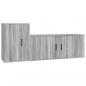 Preview: 2-tlg. TV-Schrank-Set Grau Sonoma Holzwerkstoff