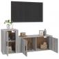 Preview: 2-tlg. TV-Schrank-Set Grau Sonoma Holzwerkstoff