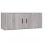 Preview: 2-tlg. TV-Schrank-Set Grau Sonoma Holzwerkstoff