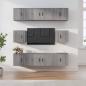 Preview: ARDEBO.de - 8-tlg. TV-Schrank-Set Grau Sonoma Holzwerkstoff