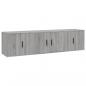 Preview: 3-tlg. TV-Schrank-Set Grau Sonoma Holzwerkstoff