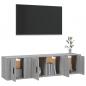 Preview: 3-tlg. TV-Schrank-Set Grau Sonoma Holzwerkstoff