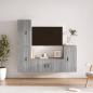 Preview: ARDEBO.de - 4-tlg. TV-Schrank-Set Grau Sonoma Holzwerkstoff