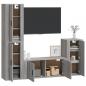 Preview: 4-tlg. TV-Schrank-Set Grau Sonoma Holzwerkstoff
