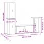 Preview: 4-tlg. TV-Schrank-Set Grau Sonoma Holzwerkstoff