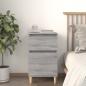 Preview: ARDEBO.de - Nachttisch Grau Sonoma 40x35x70 cm