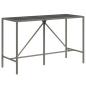 Preview: 11-tlg. Gartenbar-Set Grau Poly Rattan & Massivholz Akazie