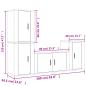 Preview: 4-tlg. TV-Schrank-Set Sonoma-Eiche Holzwerkstoff