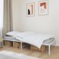 Preview: ARDEBO.de - Bettgestell Metall Weiß 90x190 cm