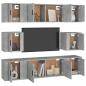Preview: 8-tlg. TV-Schrank-Set Betongrau Holzwerkstoff