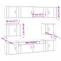Preview: 8-tlg. TV-Schrank-Set Betongrau Holzwerkstoff