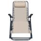 Preview: Liegestuhl Klappbar Creme Textilene