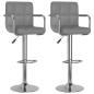 Preview: Barhocker 2 Stk. Grau Kunstleder