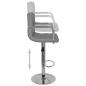 Preview: Barhocker 2 Stk. Grau Kunstleder
