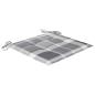 Preview: Gartenstuhl-Kissen 2 Stk. Grau Karomuster 40x40x3 cm
