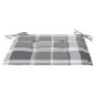 Preview: Gartenstuhl-Kissen 2 Stk. Grau Karomuster 40x40x3 cm
