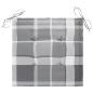 Preview: Gartenstuhl-Kissen 2 Stk. Grau Karomuster 40x40x3 cm