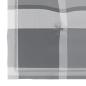 Preview: Gartenstuhl-Kissen 2 Stk. Grau Karomuster 40x40x3 cm