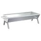 Preview: Grill Silbern 118x42x30,5 cm Edelstahl