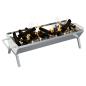 Preview: Grill Silbern 118x42x30,5 cm Edelstahl