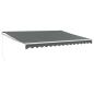 Preview: Markise Einziehbar Anthrazit 4x3 m Stoff und Aluminium