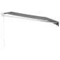 Preview: Markise Einziehbar Anthrazit 4x3 m Stoff und Aluminium