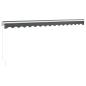 Preview: Markise Einziehbar Anthrazit 4x3 m Stoff und Aluminium