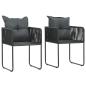 Preview: 3-tlg. Garten-Essgruppe PVC Rattan Schwarz
