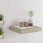 Preview: ARDEBO.de - Schwebendes Wandregal Eichefarben 23x23,5x3,8 cm MDF