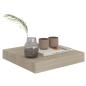 Preview: Schwebendes Wandregal Eichefarben 23x23,5x3,8 cm MDF