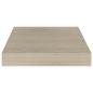 Preview: Schwebendes Wandregal Eichefarben 23x23,5x3,8 cm MDF