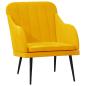 Preview: Sessel Gelb 63x76x80 cm Samt