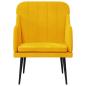 Preview: Sessel Gelb 63x76x80 cm Samt