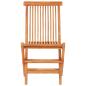 Preview: 3-tlg. Bistro-Set mit Kissen Grau Karomuster Massivholz Teak