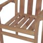 Preview: Gartenstühle 2 Stk. Graue Karomuster-Kissen Massivholz Teak