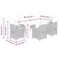 Preview: 7-tlg. Garten-Essgruppe mit Kissen Beige Poly Rattan