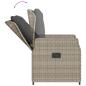 Preview: 9-tlg. Garten-Essgruppe mit Kissen Hellgrau Poly Rattan