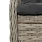 Preview: 5-tlg. Garten-Essgruppe mit Kissen Hellgrau Poly Rattan