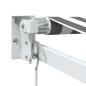 Preview: Markise Einziehbar Anthrazit und Weiß 5x3 m Stoff und Aluminium