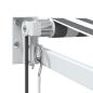 Preview: Markise Einziehbar Anthrazit und Weiß 3x2,5 m Stoff & Aluminium