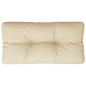 Preview: Palettenkissen Beige 80x40x12 cm Stoff