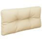 Preview: Palettenkissen Beige 80x40x12 cm Stoff