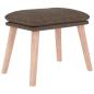 Preview: Fußhocker Taupe 45x29,5x35 cm Stoff