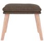 Preview: Fußhocker Taupe 45x29,5x35 cm Stoff