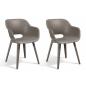 Preview: ARDEBO.de - Keter Gartenstühle Akola 2 Stk. Cappuccino-Braun