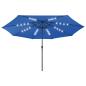 Preview: ARDEBO.de - Sonnenschirm mit LED-Beleuchtung 400 cm Azurblau