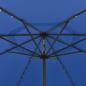Preview: Sonnenschirm mit LED-Beleuchtung 400 cm Azurblau